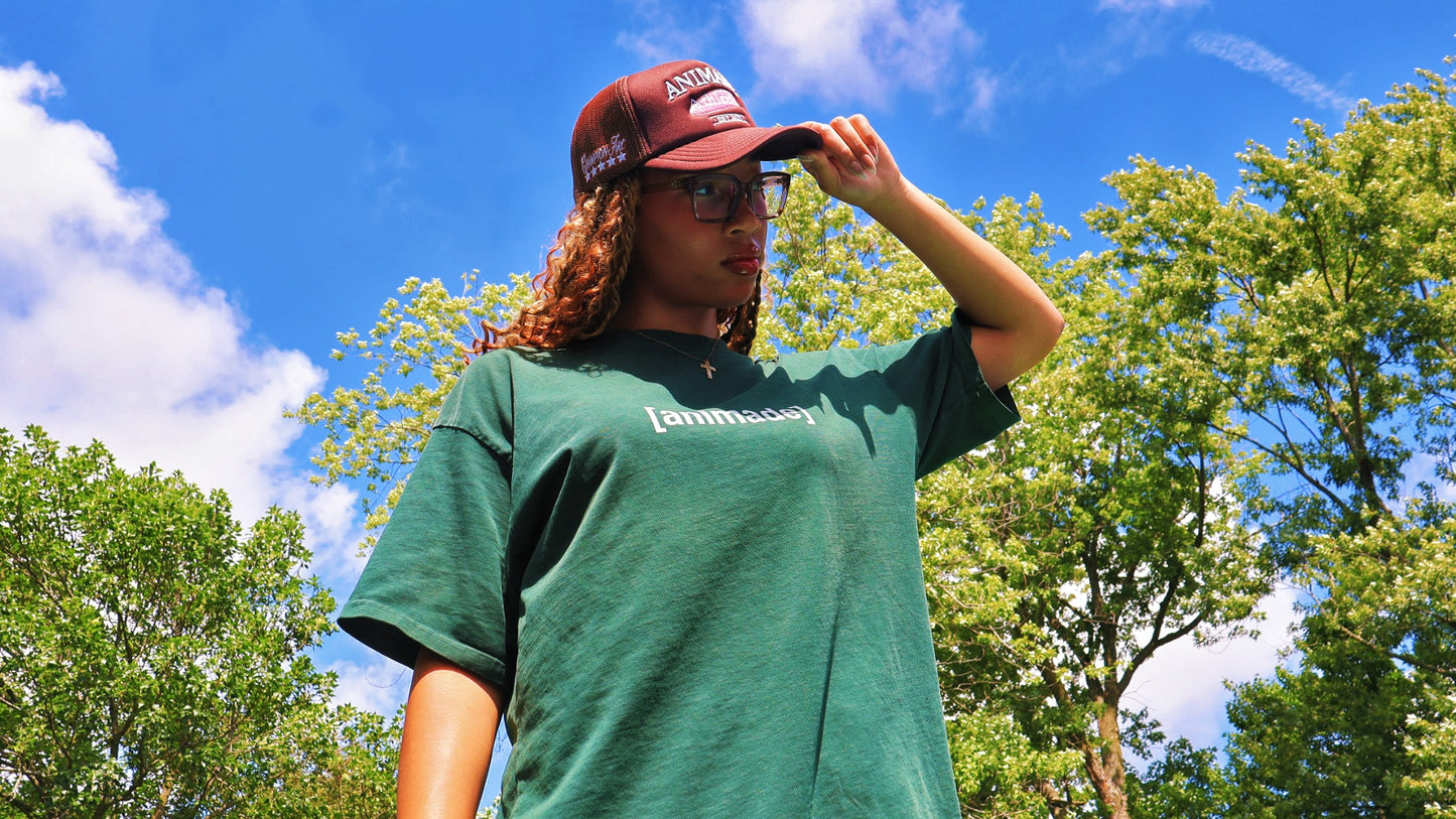 OG LOGO OVERSIZED TEE - FOREST GREEN