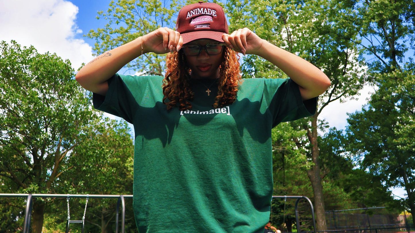 OG LOGO OVERSIZED TEE - FOREST GREEN